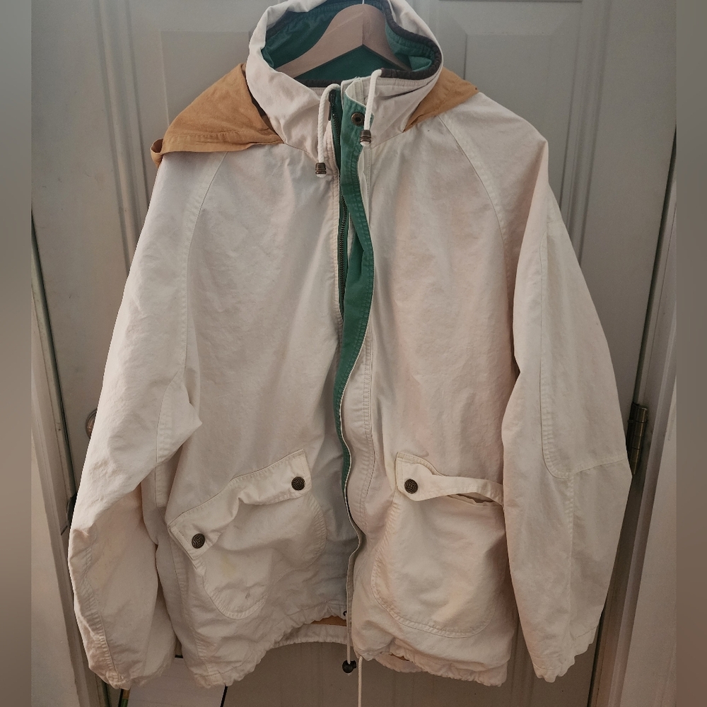 Vintage 80s 90s Colebrook Outerwear Colorblock Jacket Leather Trim Jacket